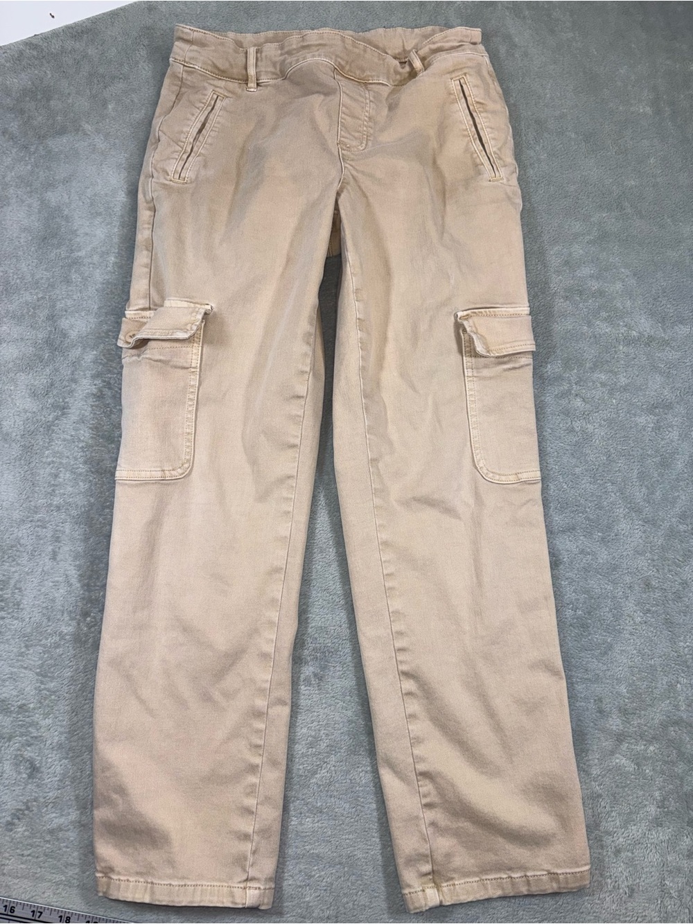 Tribal Fashion Tan Cargo Pants Utility Wide Straight Leg - Size 8